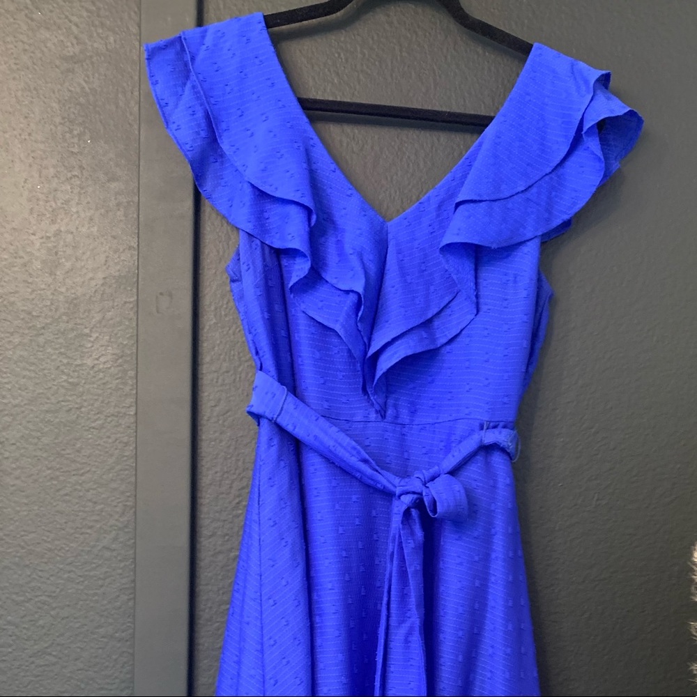 Women’s Royal Blue DKNY Ruffle Dress